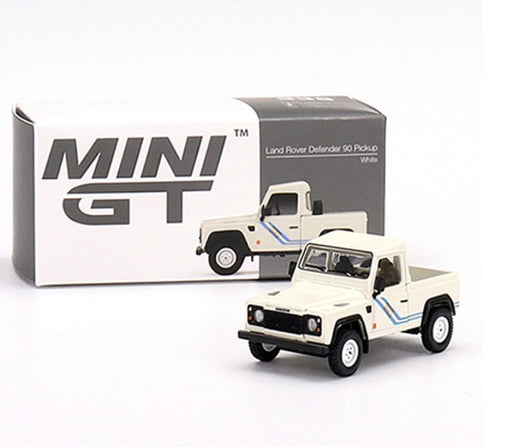 1/64 Mini GT Land Rover Defender 90 Pickup White RHD (MP)