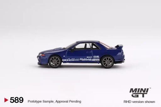 1/64 Mini GT Nissan Skyline GT-R R32 Top Secret VR32 Metallic Blue RHD - UNSEALED (MP)