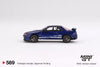 1/64 Mini GT Nissan Skyline GT-R R32 Top Secret VR32 Metallic Blue RHD - UNSEALED (MP)