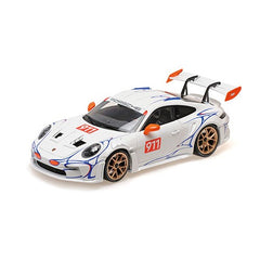 1/18 Mini Champs Porsche 911 (992) GT3RS 2023 (White/Orange Decor) 110062041