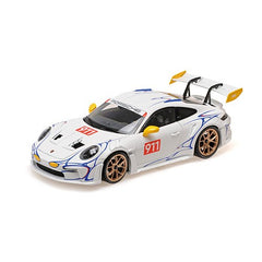 1/18 Mini Champs Porsche 911 (992) GT3RS 2023 (White/Yellow Decor) 110062042