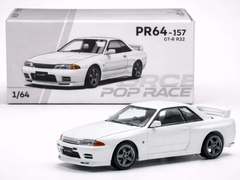 1/64 PopRace PR64-157 Nissan GTR R32 Crystal White (MP)
