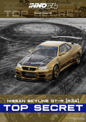 1/64 Inno64 Nissan Skyline GTR R34 Top Secret Gold