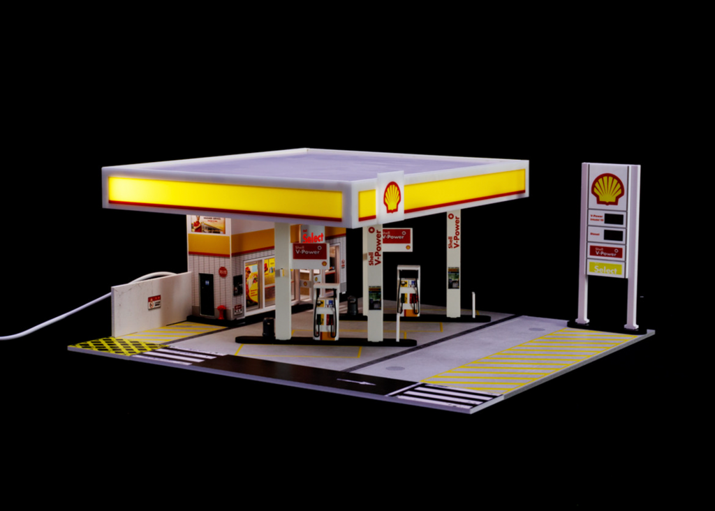 1/64 G-Fans 710035 Shell Petrol pump with LED Diorama - Otaku Middle ...