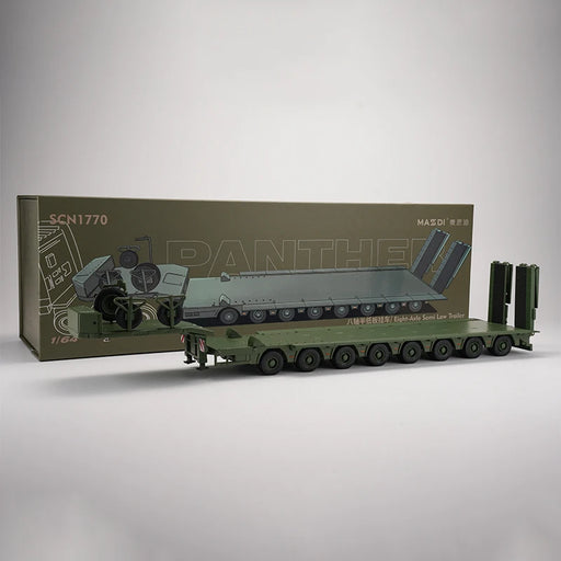 1/64 Masdi Panther 8 Axle Semi Low Trailer Green SCN1770