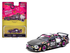 1/64 Tarmac Works Nissan Silvia S14 Vertex Sanrio Hello Kitty Black with Graphics (MP)