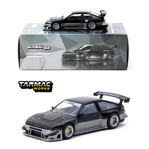 1/64 Tarmac Works Toyota Sprinter Trueno AE86 Widebody Black/Grey 2025 T64G-060-BG
