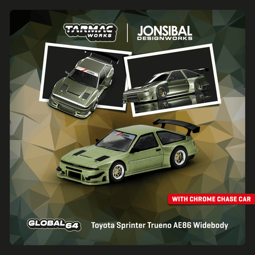1/64 Tarmac Works Toyota Sprinter Trueno AE86 Widebody Green 2025 T64G-060-GR