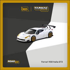 1/64 Tarmac Works Ferrari 458 Italia GT3 White Road64