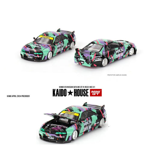 1/64 Kaido House x Mini GT Nissan Skyline GTR R33 HKS V1 #129 (MP)