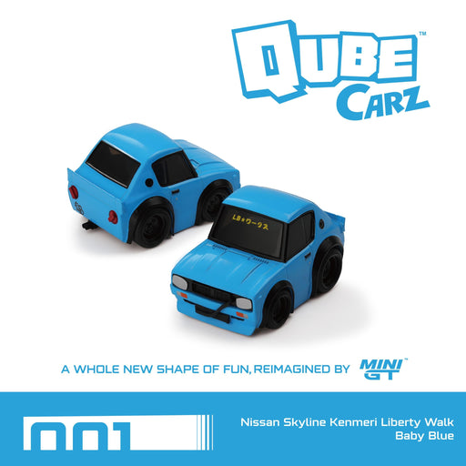 MINIGT QubeCarz Nissan LB Skyline Kenmeri Liberty Walk Baby Blue QZ00101-001