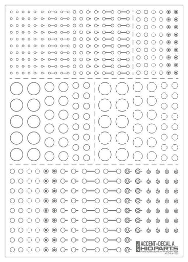 Accent Decals A Gray (110mm x 156mm) (1 sheet)
