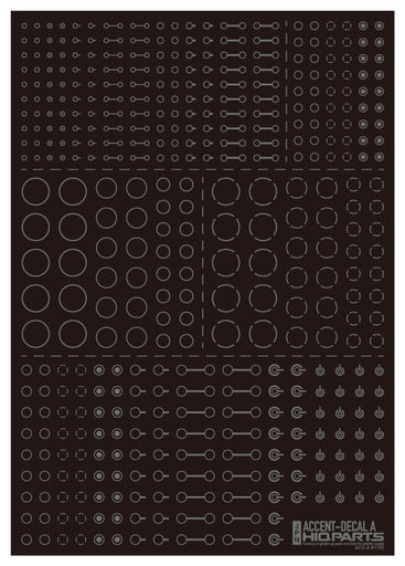Accent Decals A Gray (110mm x 156mm) (1 sheet)
