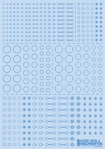 Accent Decals A Indigo Blue (110mm x 156mm) (1 sheet)