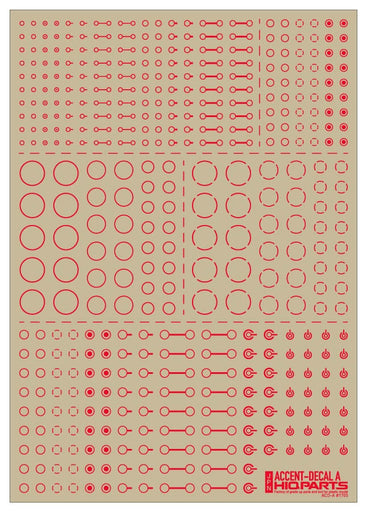 Accent Decals A Red (110mm x 156mm) (1 sheet)