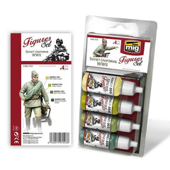 Ammo Acrylic Figures Set (17ml x 4) Soviet Uniforms WWII