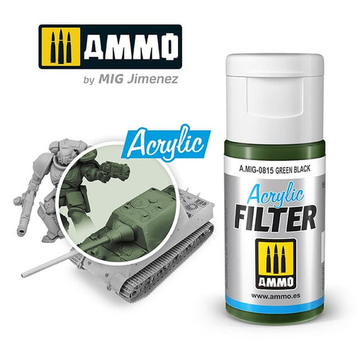 Ammo Acrylic Filter (15ml) Green Black
