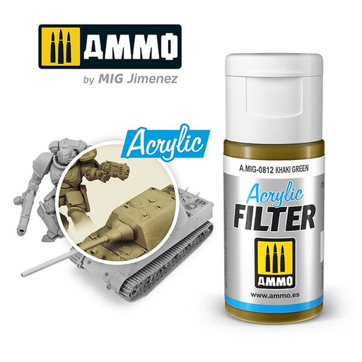 Ammo Acrylic Filter (15ml) Khaki Green