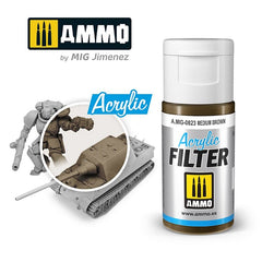 Ammo Acrylic Filter (15ml) Medium Brown