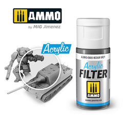 Ammo Acrylic Filter (15ml) Medium Gray
