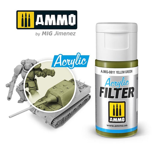 Ammo Acrylic Filter (15ml) Yellow Green