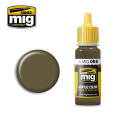 Ammo Acrylic Paint (17ml) 005 RAL 7008 Graugrun / Khakibraun (Gray Green / Khaki Brown)