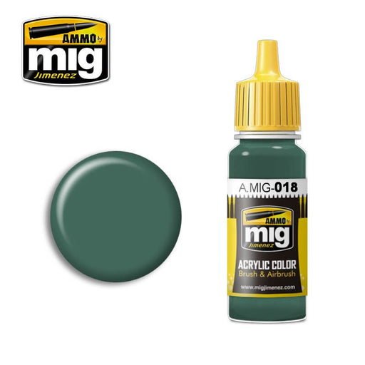 Ammo Acrylic Paint (17ml) 018 Waffen SS - Polizei Grun (Green)