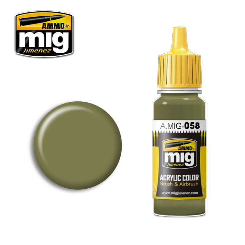 Ammo Acrylic Paint (17ml) 058 Light Green Khaki