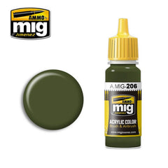 Ammo Acrylic Paint (17ml) 206 FS 34079 (BS 641) (RLM 81) Dark Green