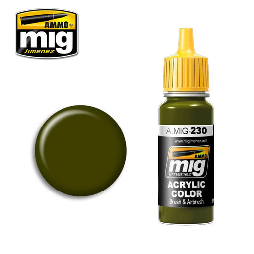 Ammo Acrylic Paint (17ml) 230 RLM 82 Camouflage Green