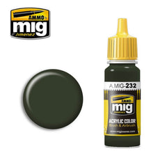 Ammo Acrylic Paint (17ml) 232 RLM 70 Schwartzgrun (Black Green)