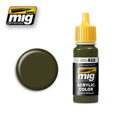 Ammo Acrylic Paint (17ml) 925 Olive Drab Dark Base (RLM 81)