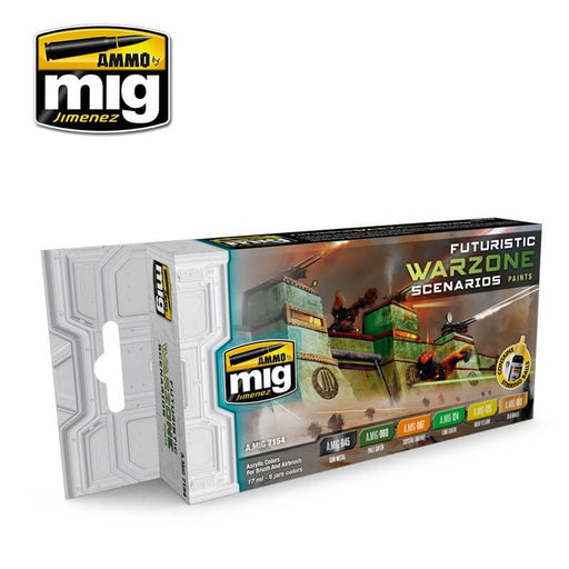 Ammo Acrylic Paint Set (17ml x 6) Futuristic Warzone Scenarios Colors