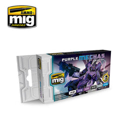 Ammo Acrylic Paint Set (17ml x 6) Purple Mechas Colors