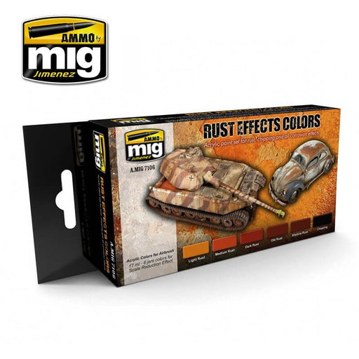 Ammo Acrylic Paint Set (17ml x 6) Rust Effects Colors