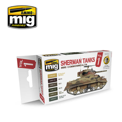 Ammo Acrylic Paint Set (17ml x 6) Sherman Tanks vol.1 WWII Commonwealth