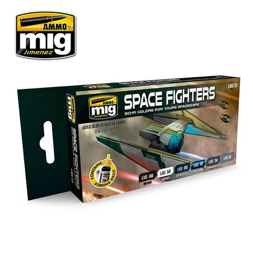 Ammo Acrylic Paint Set (17ml x 6) Space Fighters Sci-Fi Colors