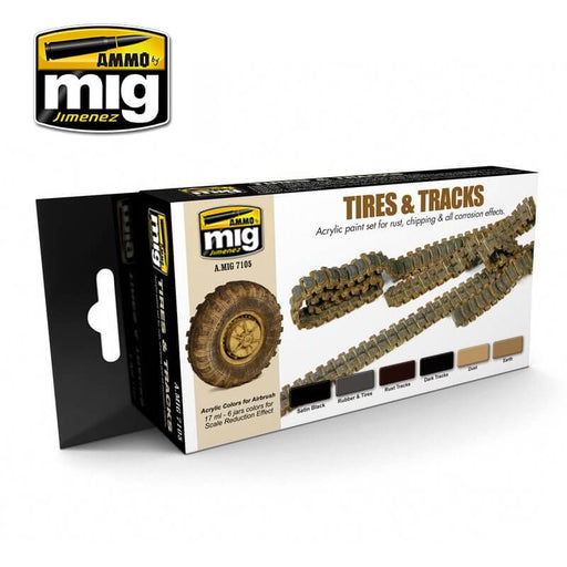 Ammo Acrylic Paint Set (17ml x 6) Tires & Tracks