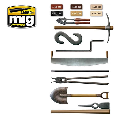 Ammo Acrylic Paint Set (17ml x 6) Tools Colors