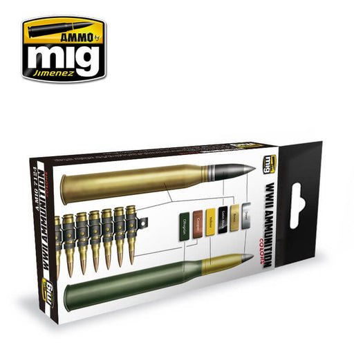 Ammo Acrylic Paint Set (17ml x 6) WWII Ammunition Colors