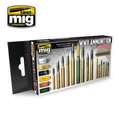 Ammo Acrylic Paint Set (17ml x 6) WWII Ammunition Colors