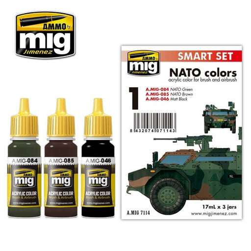 Ammo Acrylic Paint Smart Set (17ml x 3) #01 NATO Colors