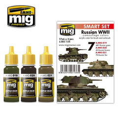 Ammo Acrylic Paint Smart Set (17ml x 3) #07 Russian WWII Camouflage Colors