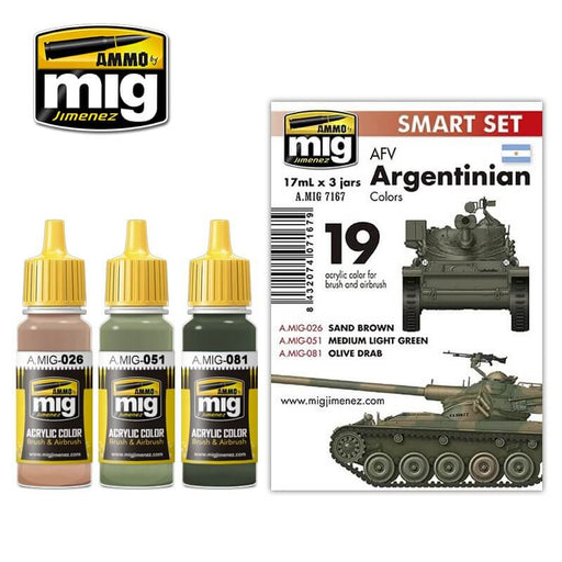 Ammo Acrylic Paint Smart Set (17ml x 3) #19 AFV Argentinian Colors