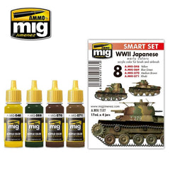 Ammo Acrylic Paint Smart Set (17ml x 4) #08 WWII Japanese AFV Early Colors