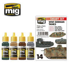 Ammo Acrylic Paint Smart Set (17ml x 4) #14 WWI German Tanks