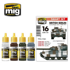 Ammo Acrylic Paint Smart Set (17ml x 4) #16 British Berlin Camouflage Colors 1988-1991