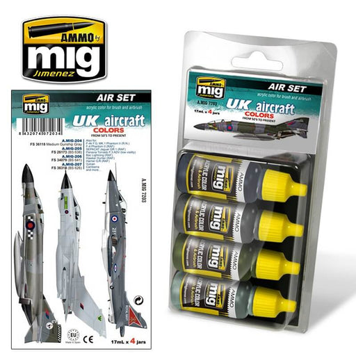 Ammo Acrylic Paint Smart Set for Aircrafts (17ml x 4) UK Aircraft Colors from 50s to Present