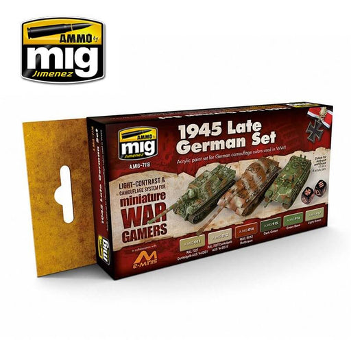 Ammo Acrylic Wargamer Color Set (17ml x 6) Wargame 1945 Late German Set