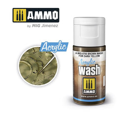 Ammo Acrylic Wash (15ml) Brown Wash for Dark Yellow